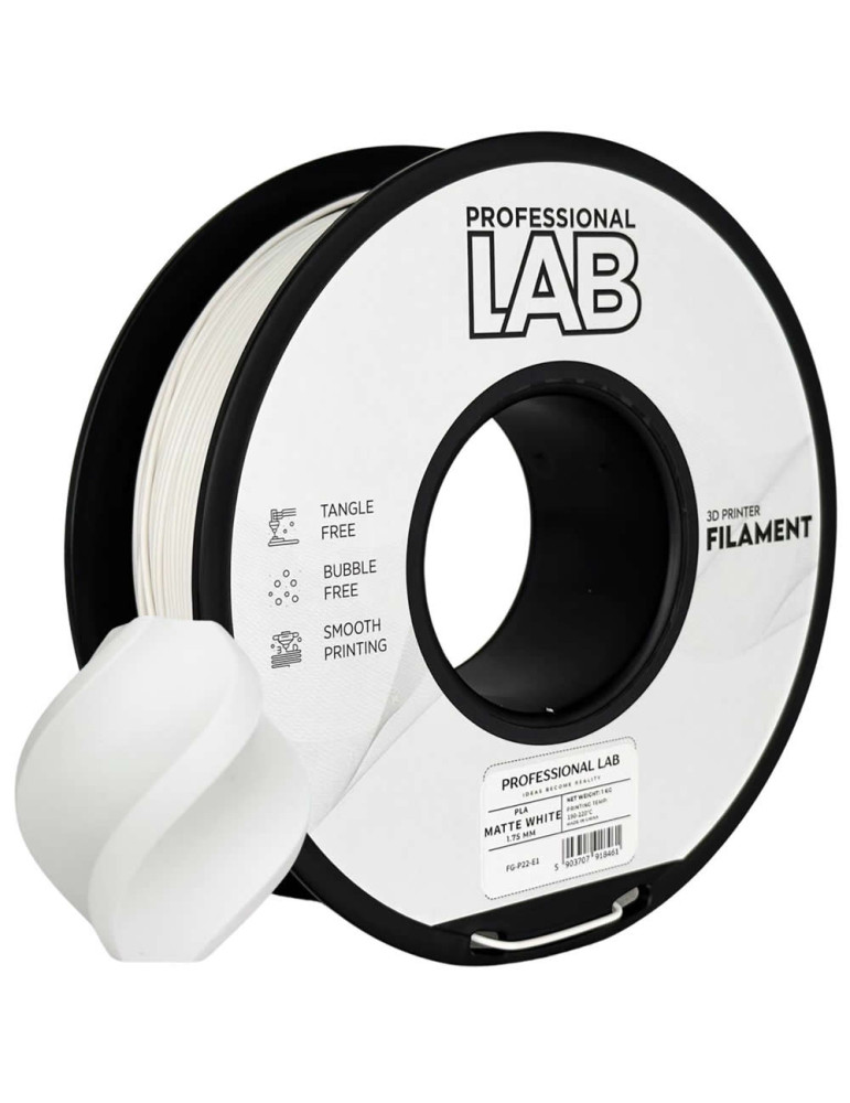 PLA Matte White Prof. Lab | Filamento Económico | Core XY