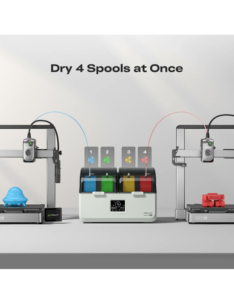 Creality SpacePi X4L | Secador Filamentos 4 Bobinas para Impressão 3D
