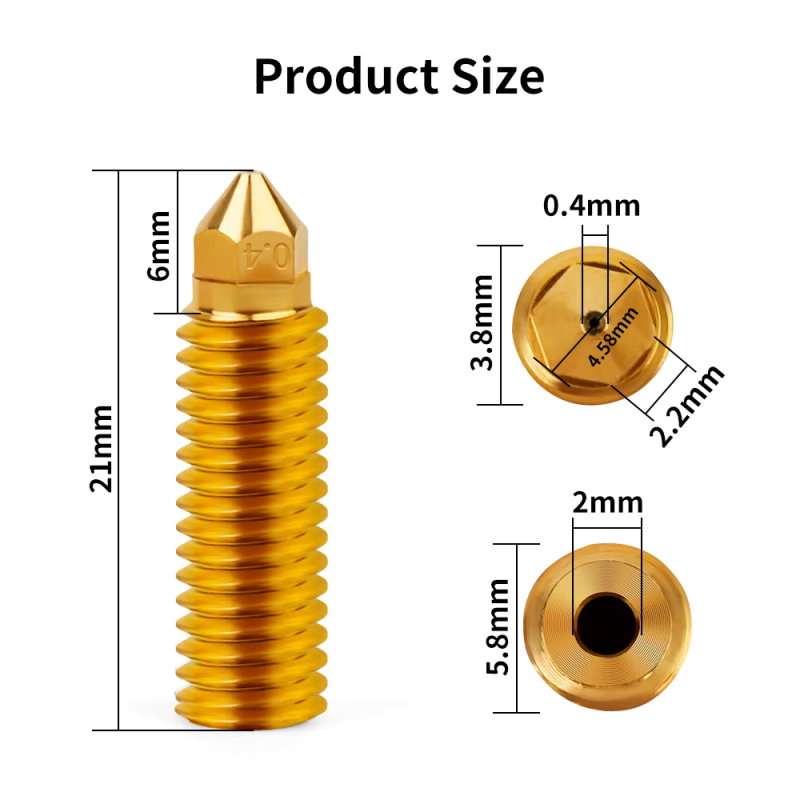 Nozzle Artillery X3 e X4 Latão 0.4 mm / 1.75 mm