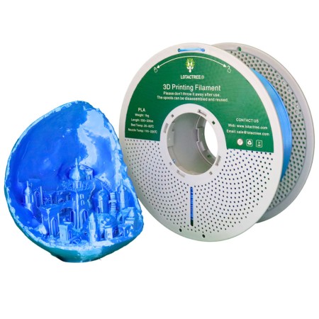 Filamento PLA Silk Sky Blue Lotactree 1Kg | Core XY