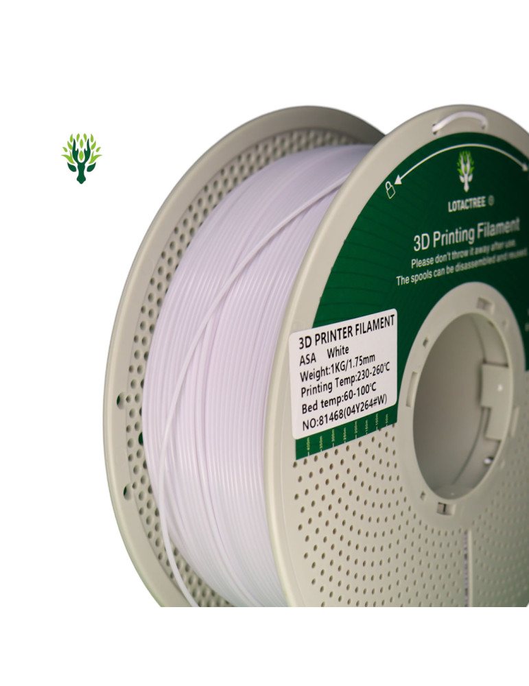 Filamento ASA White Lotactree 1Kg | Core XY