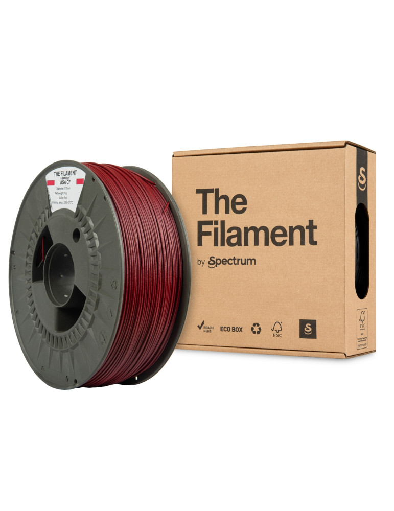 ASA CF Red - Filamento 3D Fibra Carbono Racing | Core XY