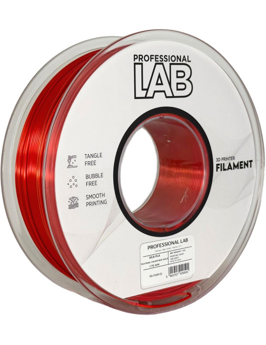 PLA Dual Color Red/Gold Prof. Lab - Filamento Luxo 3D | Core XY