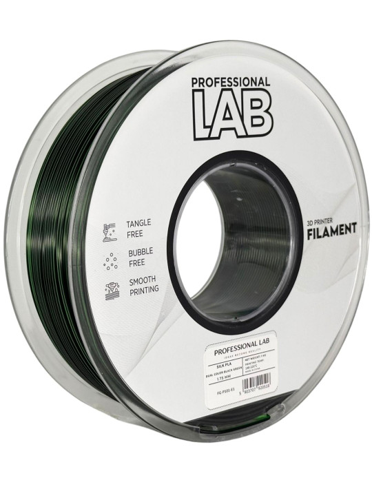 PLA Dual Color Black/Green Prof. Lab - Filamento Gaming 3D | Core XY