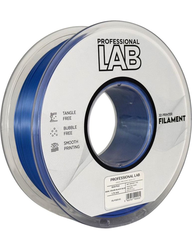 PLA Dual Color Black/Blue Prof. Lab - Filamento Tech 3D | Core XY