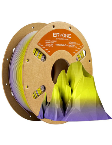 PLA Matte Gradient Granite Yellow Purple - Filamento Pedra 3D | Core XY