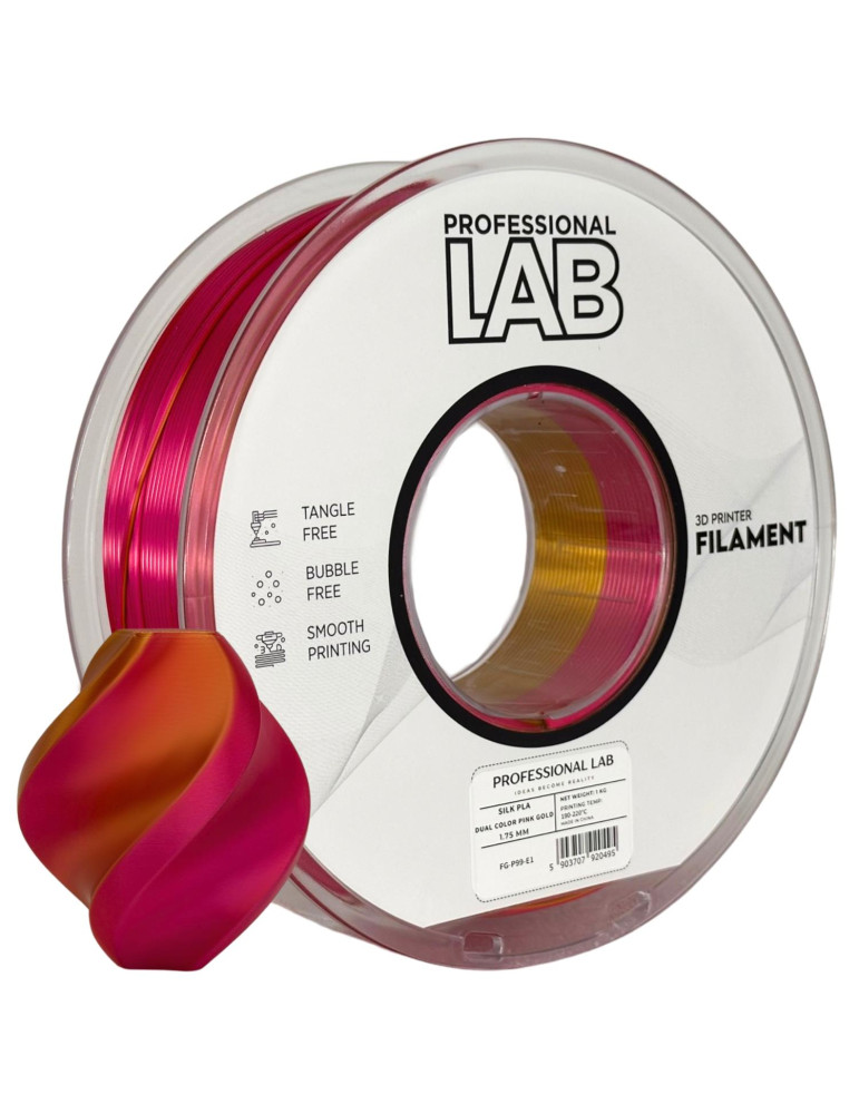 PLA Dual Color Red/Gold Prof. Lab - Filamento Luxo 3D | Core XY